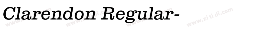 Clarendon Regular字体转换